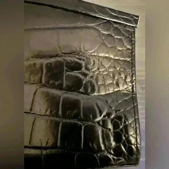 Black croc patent long clutch bag - Picture 9 of 9